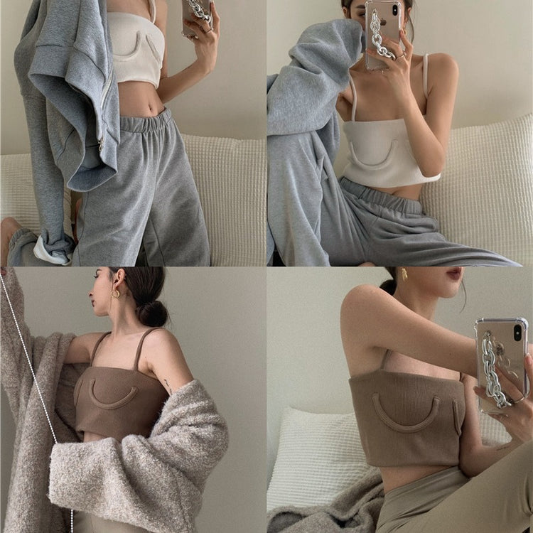 Syra Summer Slim Skinny Backless Crop top Casual Strap Vest