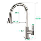 360 Kitchen Sink Mixer Taps Pull Out Spout Spray
