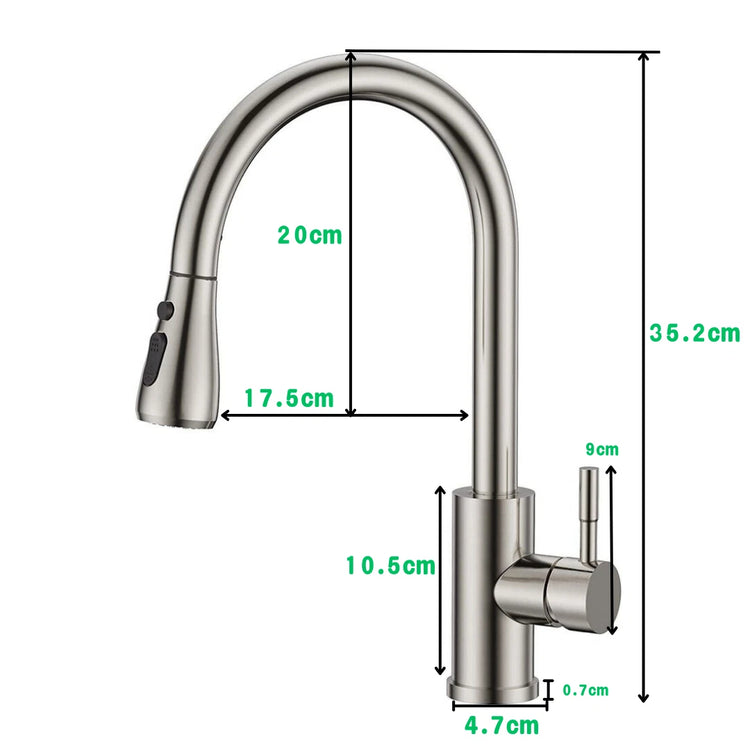 360 Kitchen Sink Mixer Taps Pull Out Spout Spray