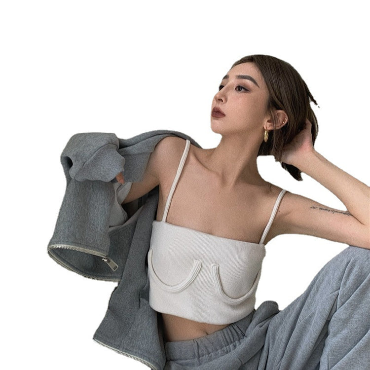 Syra Summer Slim Skinny Backless Crop top Casual Strap Vest