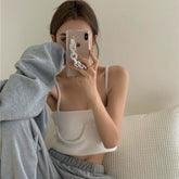 6126fee0909c8f0f9d2df09a7554797dSyra Summer Slim Skinny Backless Crop top Casual Strap Vest