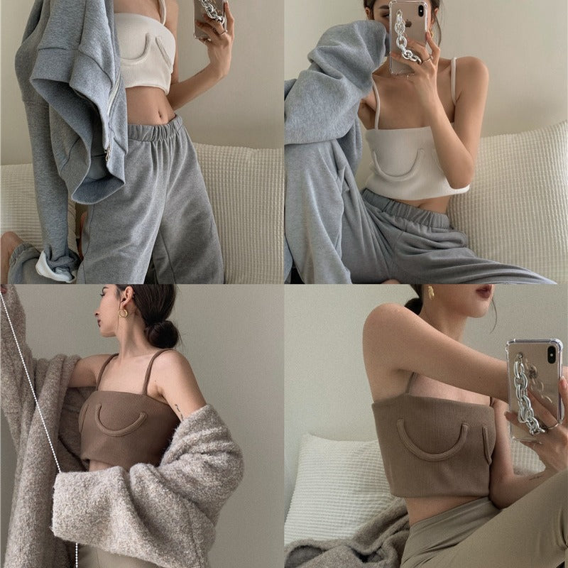 Syra Summer Slim Skinny Backless Crop top Casual Strap Vest