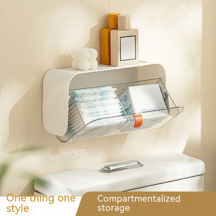 Wall Hanging Grid Storage Box Home Toilet 