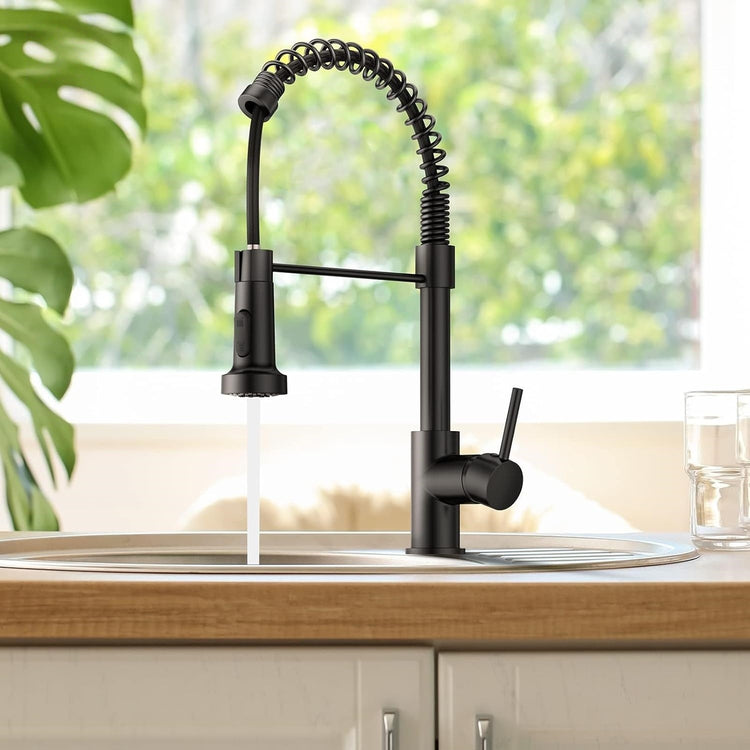 Matt Black Monobloc Kitchen Sink Mixer Tap