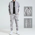Casual wear trendy handsome guard clothes featuring a stylish gray track jacket and pants, perfect for fashion-forward comfort.