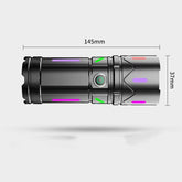 Fluorescent Flashlight Strong Light Rechargeable