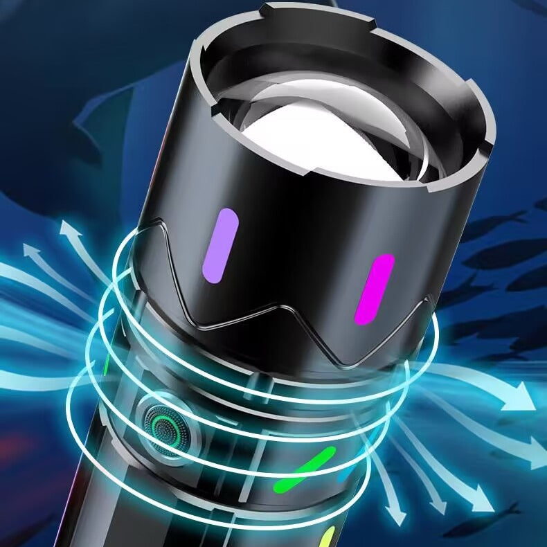 Fluorescent Flashlight Strong Light Rechargeable
