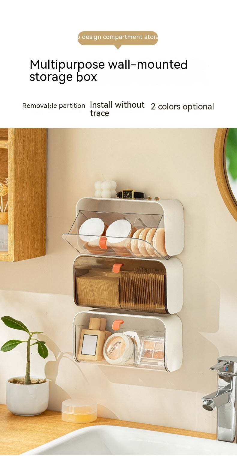 Wall Hanging Grid Storage Box Home Toilet 