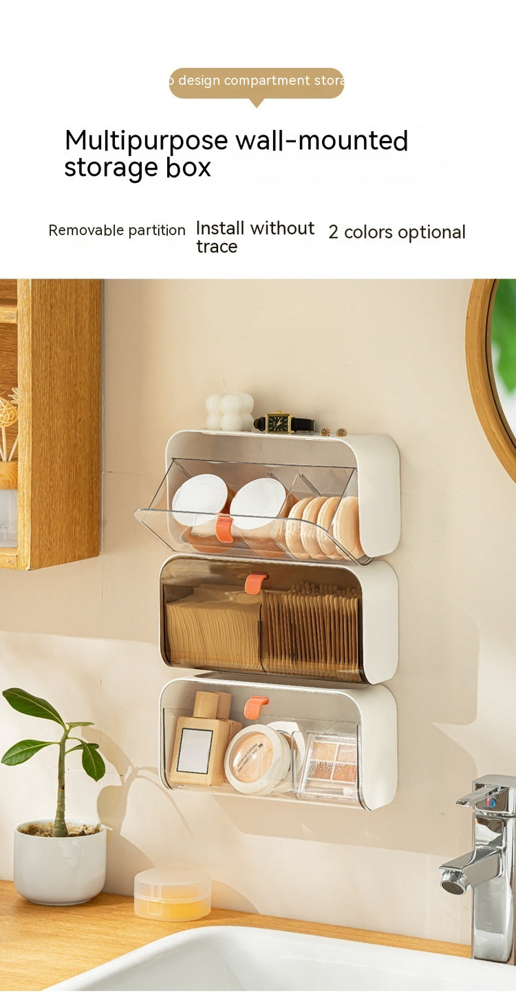 Wall Hanging Grid Storage Box Home Toilet 