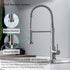 Monobloc Silver Kitchen Sink Mixer Taps With