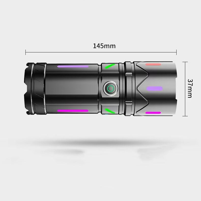 Fluorescent Flashlight Strong Light Rechargeable