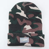 LED Headlamp Glowing Knit Warm Hat With A 