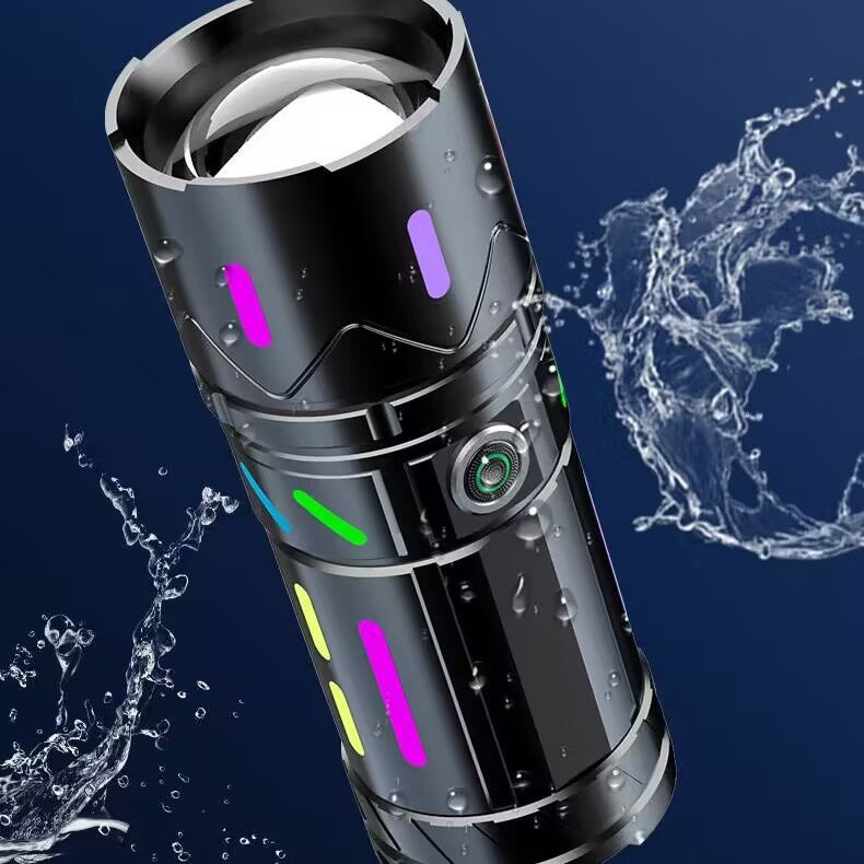 Fluorescent Flashlight Strong Light Rechargeable