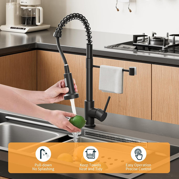 Matt Black Monobloc Kitchen Sink Mixer Tap