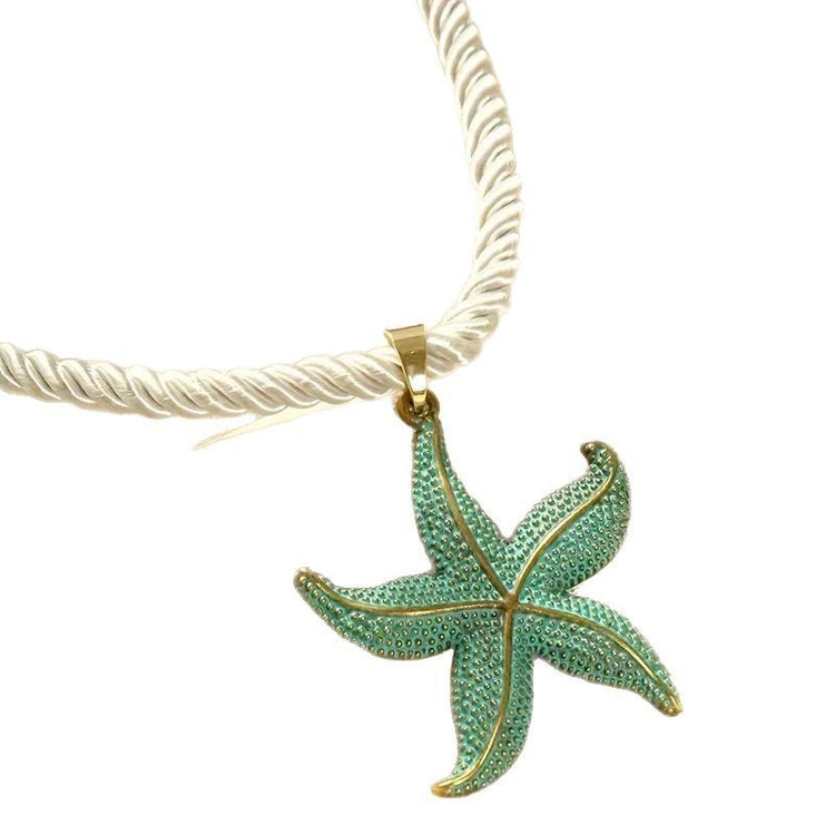 Retro Starfish Pendant Necklacestylish For Everyday Casual