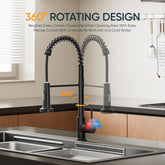 Matt Black Monobloc Kitchen Sink Mixer Tap