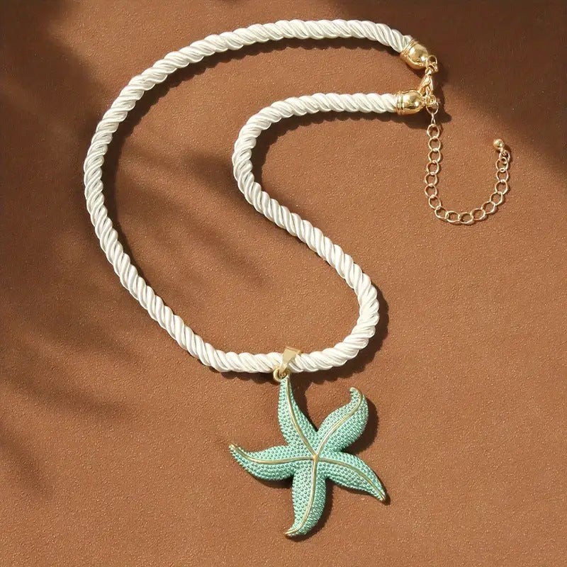 Retro Starfish Pendant Necklacestylish For Everyday Casual
