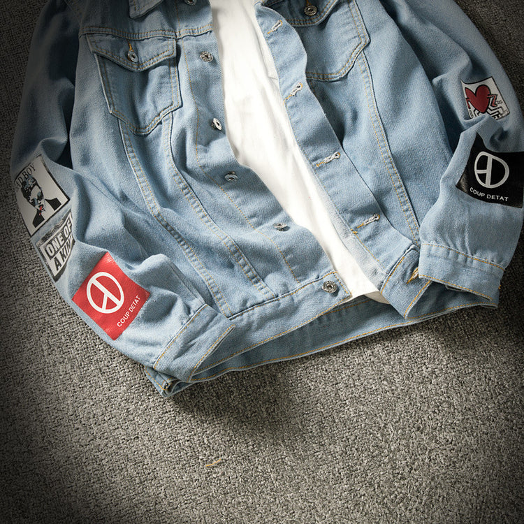 Casual denim jacket clothes Winter Stereo Thermal Cotton-padded 