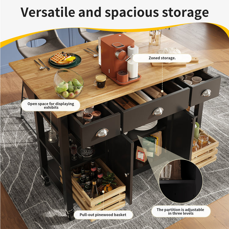 Modern Kitchen Island 120x45x90cm Kitchen Cabinet Dining