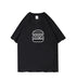Leisure Printed Parent-child Clothes Summer Clothes pure cotton black shirt with burger graphic design