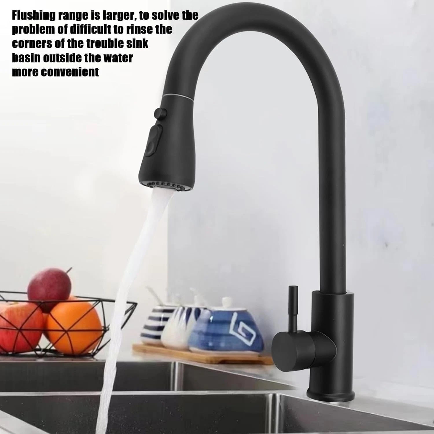 360 Kitchen Sink Mixer Taps Pull Out Spout Spray