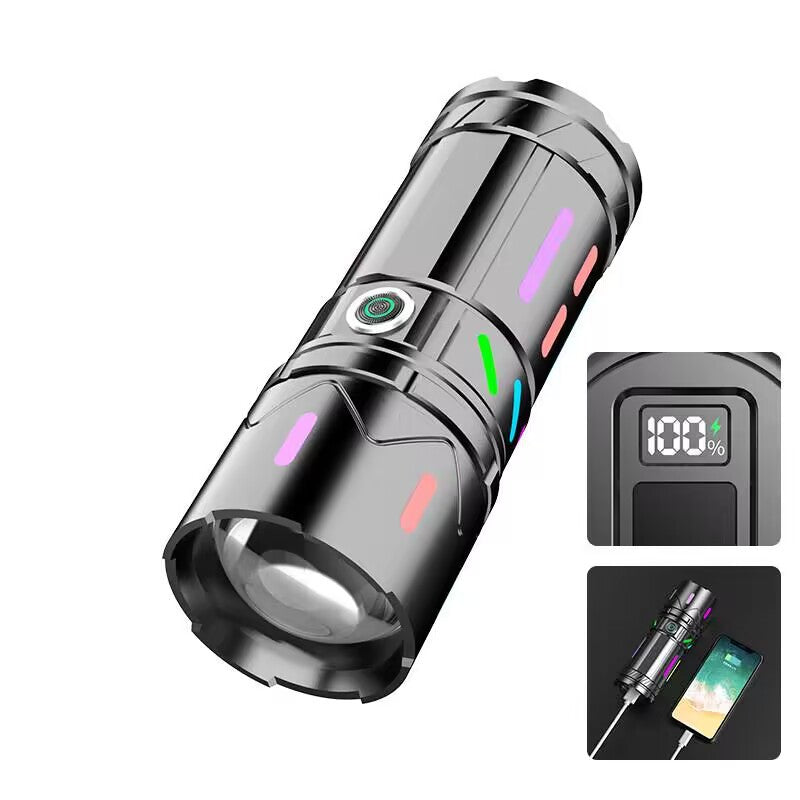 Fluorescent Flashlight Strong Light Rechargeable