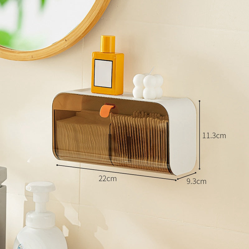 Wall Hanging Grid Storage Box Home Toilet 