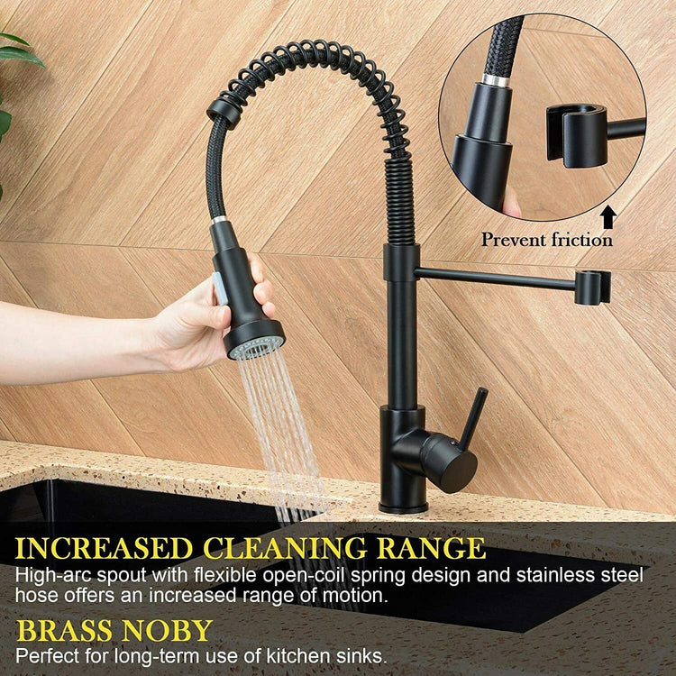 Matt Black Monobloc Kitchen Sink Mixer Tap