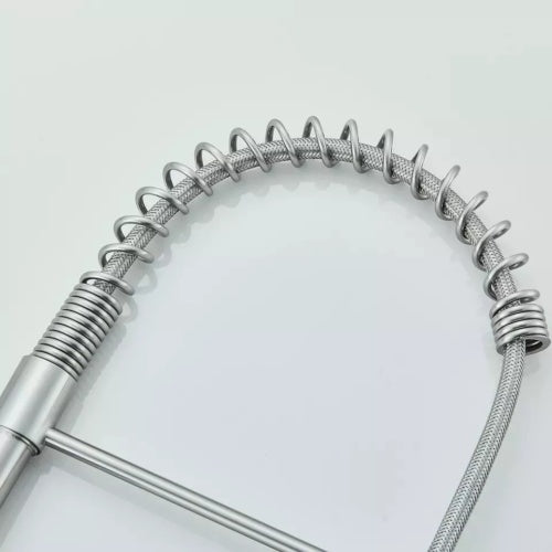 Monobloc Silver Kitchen Sink Mixer Taps With