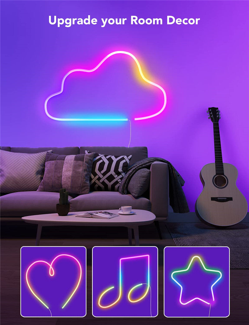 12V LED Flexible Neon Light Strip With Full Color Flowing 