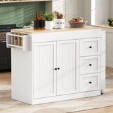 Kitchen Island On Wheels, Extendable Dining Area 