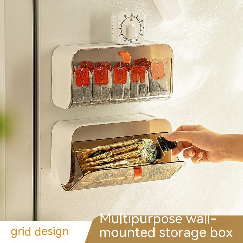 Wall Hanging Grid Storage Box Home Toilet 