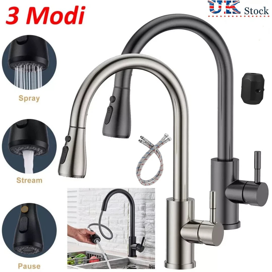 360 Kitchen Sink Mixer Taps Pull Out Spout Spray