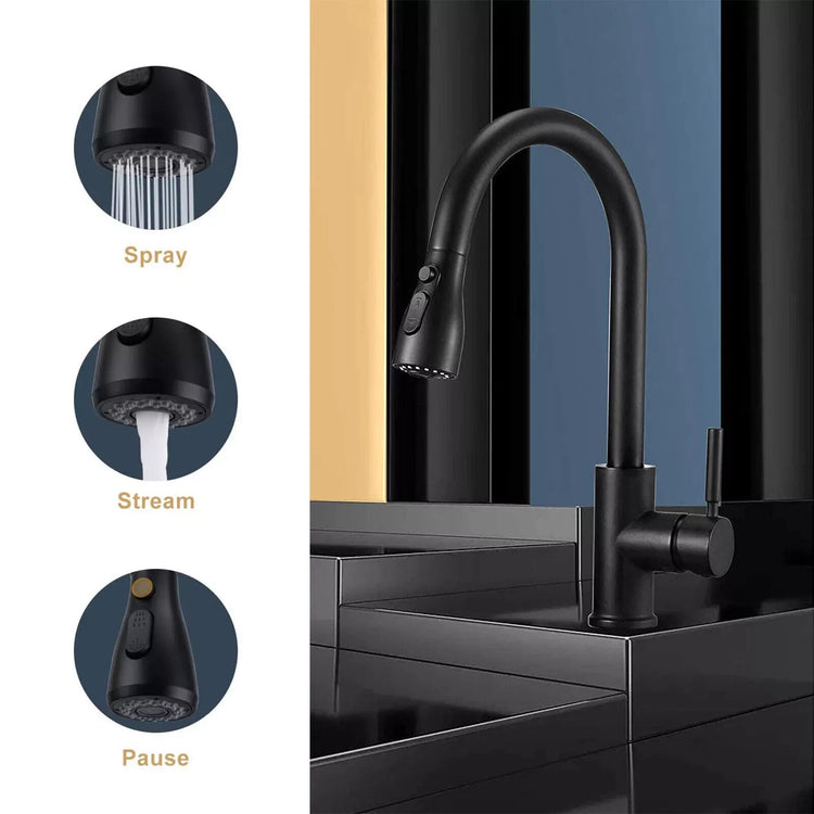 360 Kitchen Sink Mixer Taps Pull Out Spout Spray