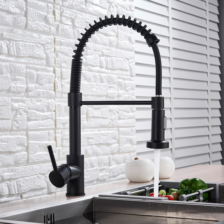 Matt Black Monobloc Kitchen Sink Mixer Tap