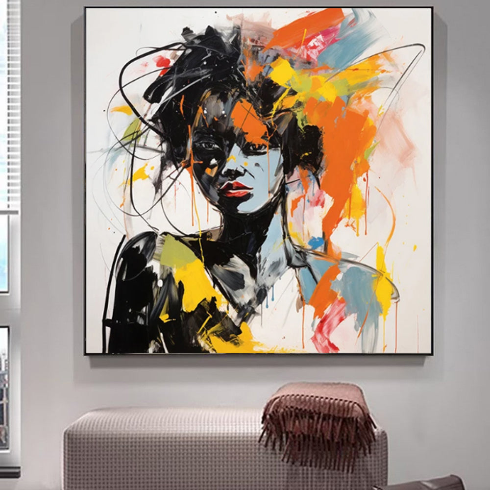 Modern Graffiti Aesthetic Wall Art Banksy Portrait Hand
